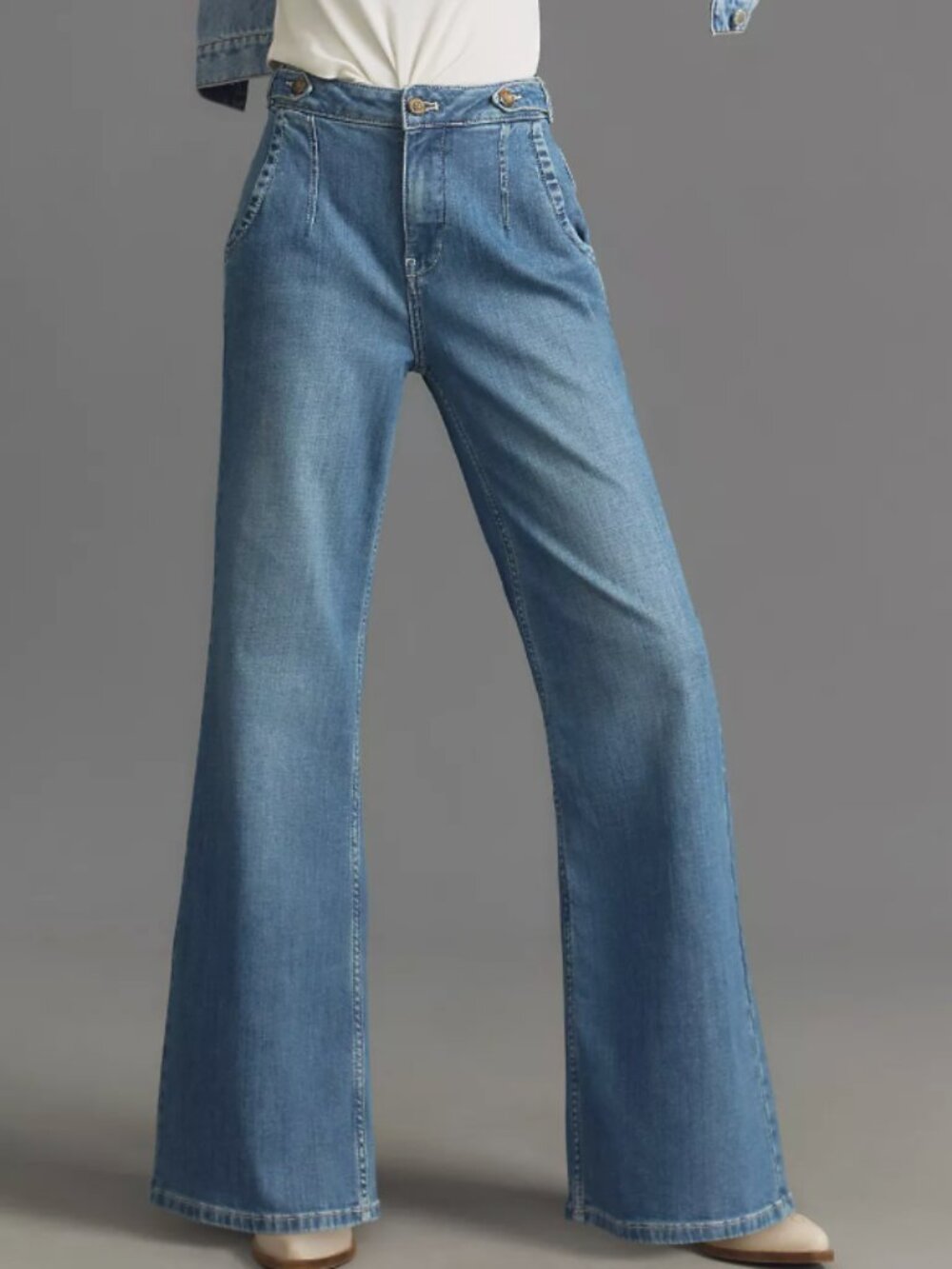 Pilcro Tower Flare Mid-Rise Jeans - Picture 1 of 4